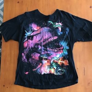 PacSun Trippy Pattern T-Shirt Dinosaur